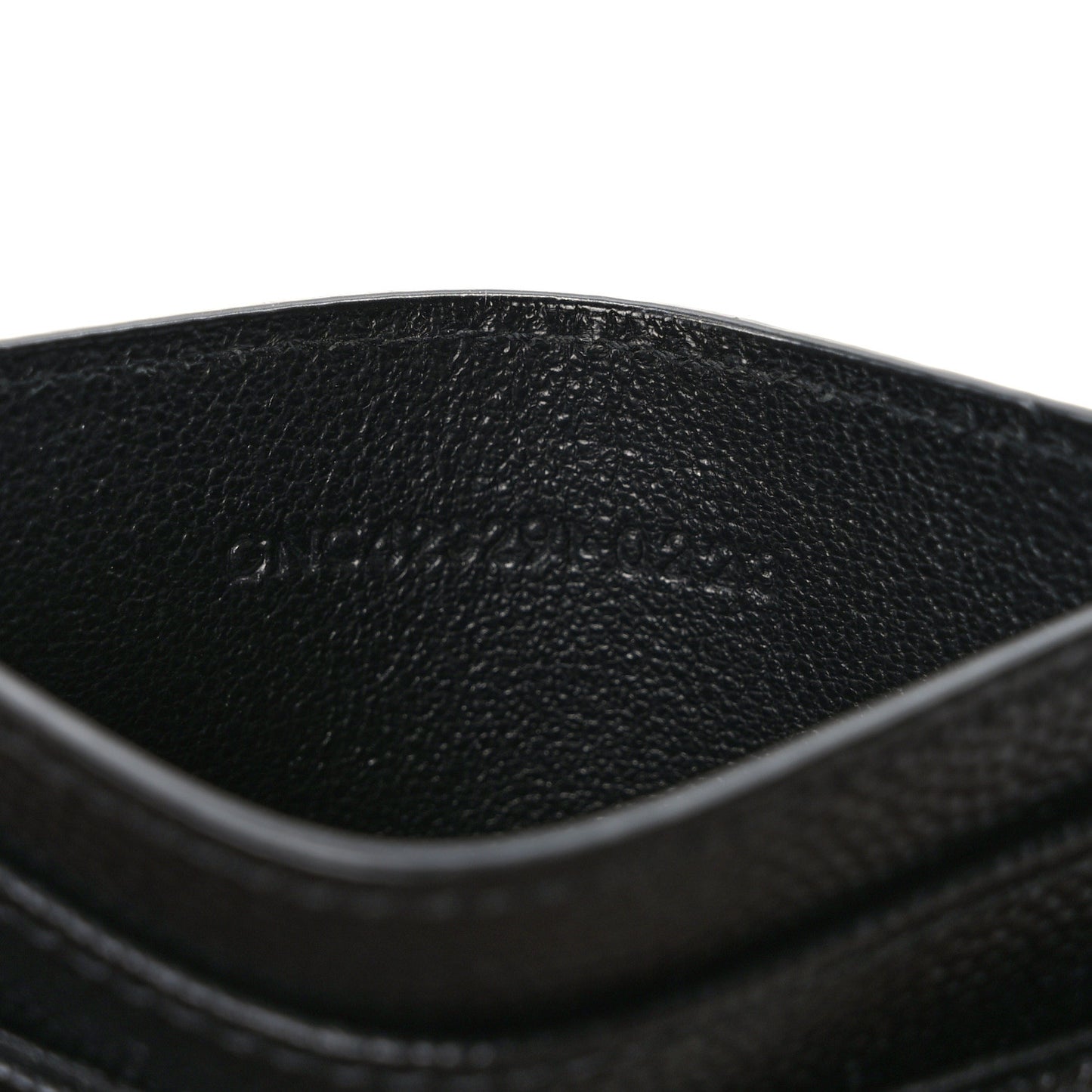 Grain De Poudre Matelasse Chevron Monogram Credit Card Case Black