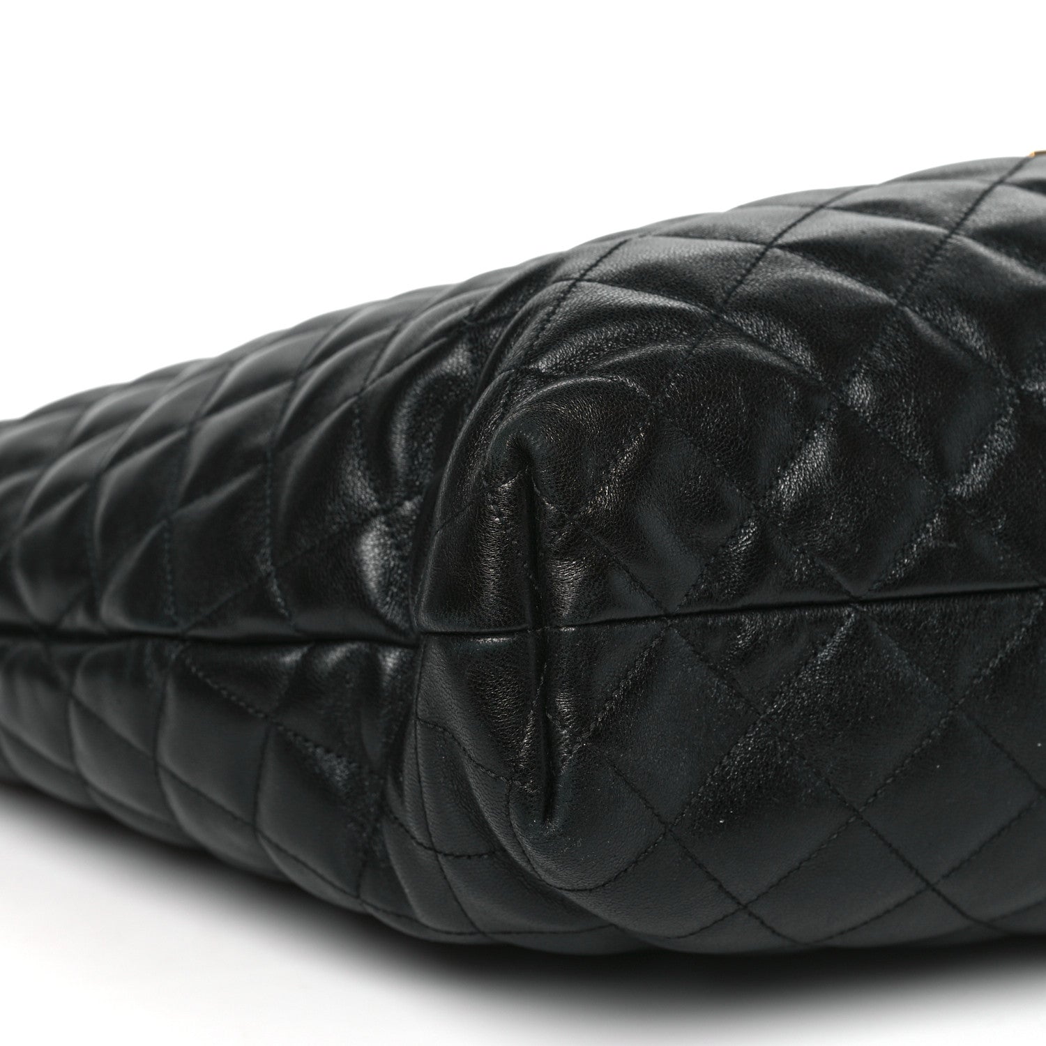 Saint Laurent Lambskin Quilted Maxi Icare Shopping Tote Black 8 of 9