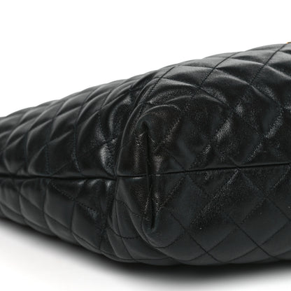 Saint Laurent Lambskin Quilted Maxi Icare Shopping Tote Black 8 of 9