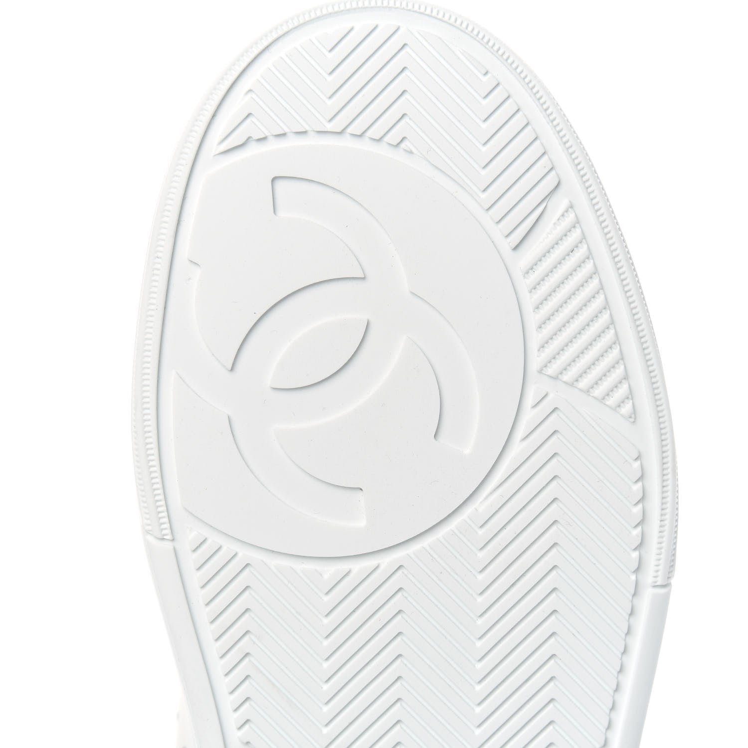 Chanel Calfskin Womens Logo Sneakers 38 White Pink 9 of 10