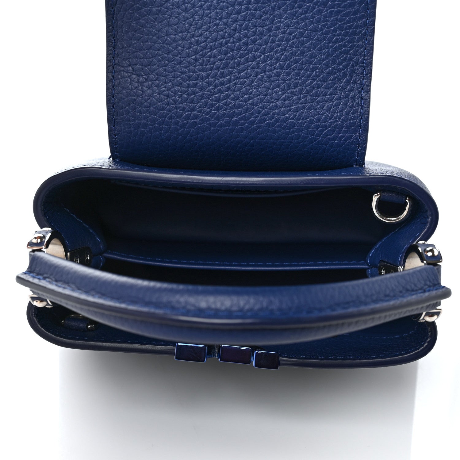 Louis Vuitton Taurillon Capucines Mini Blue 5 of 8