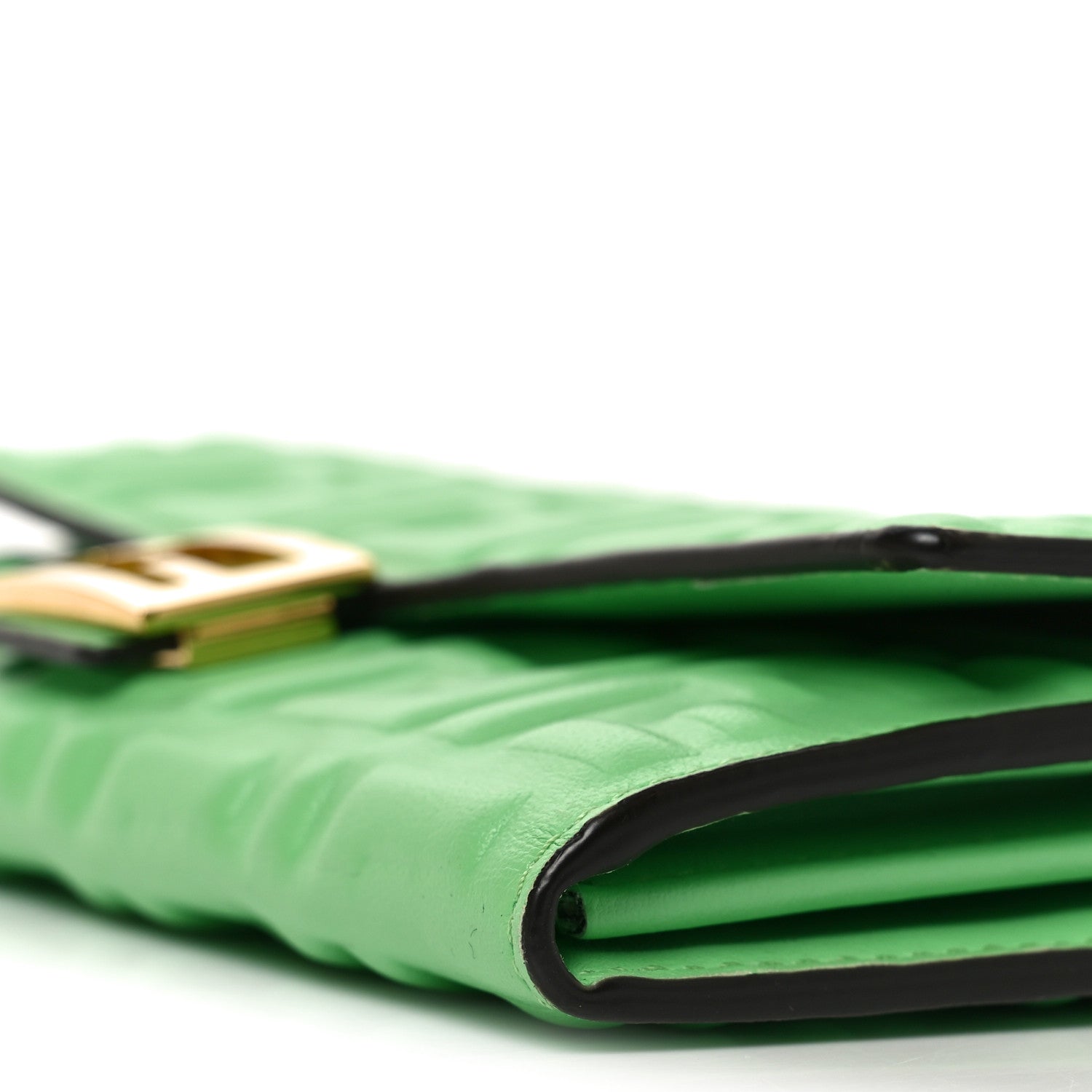 Fendi Nappa Matisse FF Embossed Continental Wallet On Chain Edamame 10 of 11