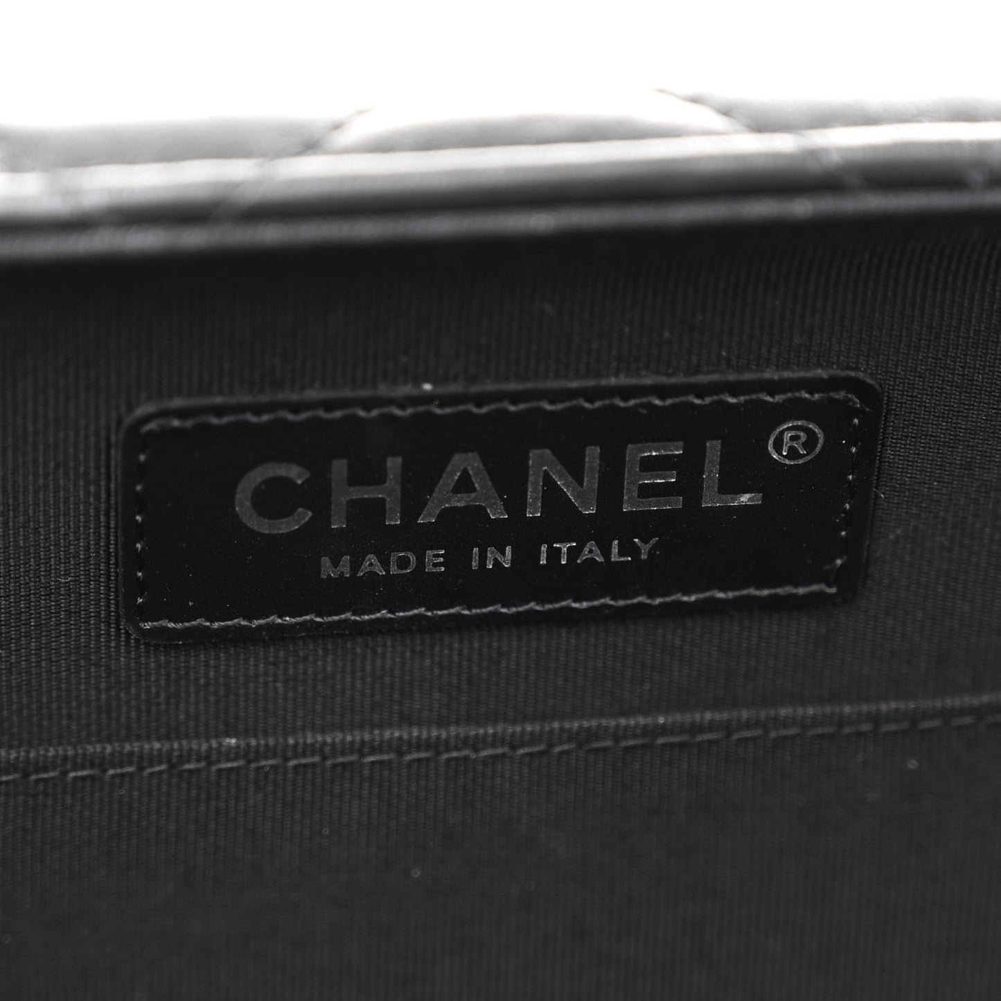Quilted Lambskin Metal Bar Clutch Bag Black