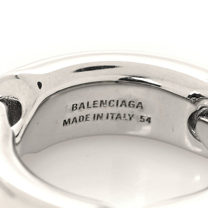 Balenciaga Brass Solid 2.0 Ring 54 7 Silver 4 of 4