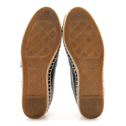 Chanel Calfskin Chain CC Espadrilles 35 Black 6 of 10