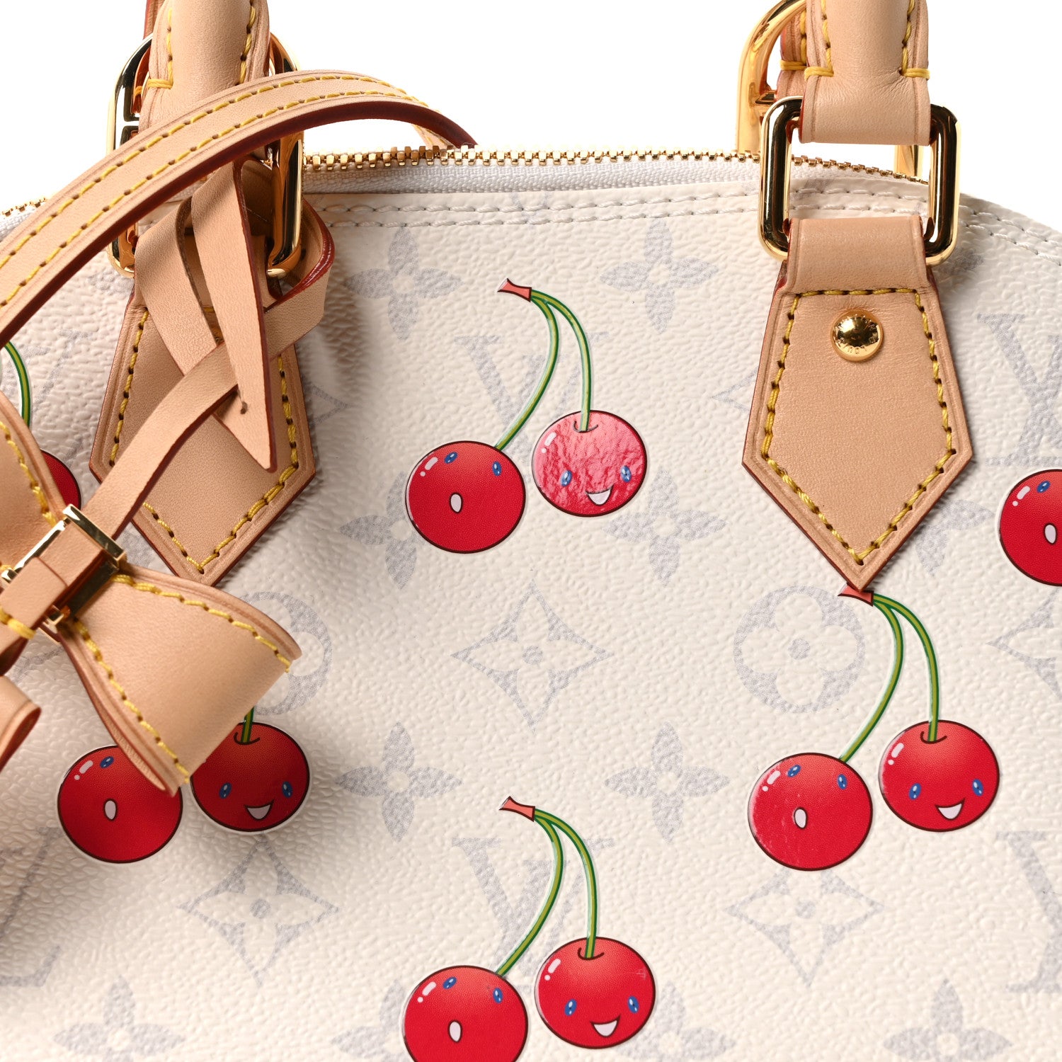 Louis Vuitton LV X TM Monogram Cerises Alma BB White 7 of 9