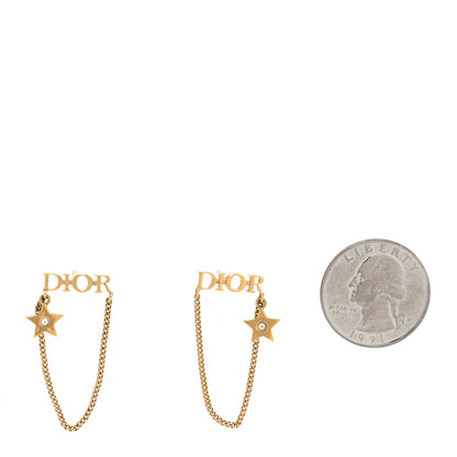 Christian Dior Metal Chain Star Dio(r)evolution Earrings Gold 2 of 3