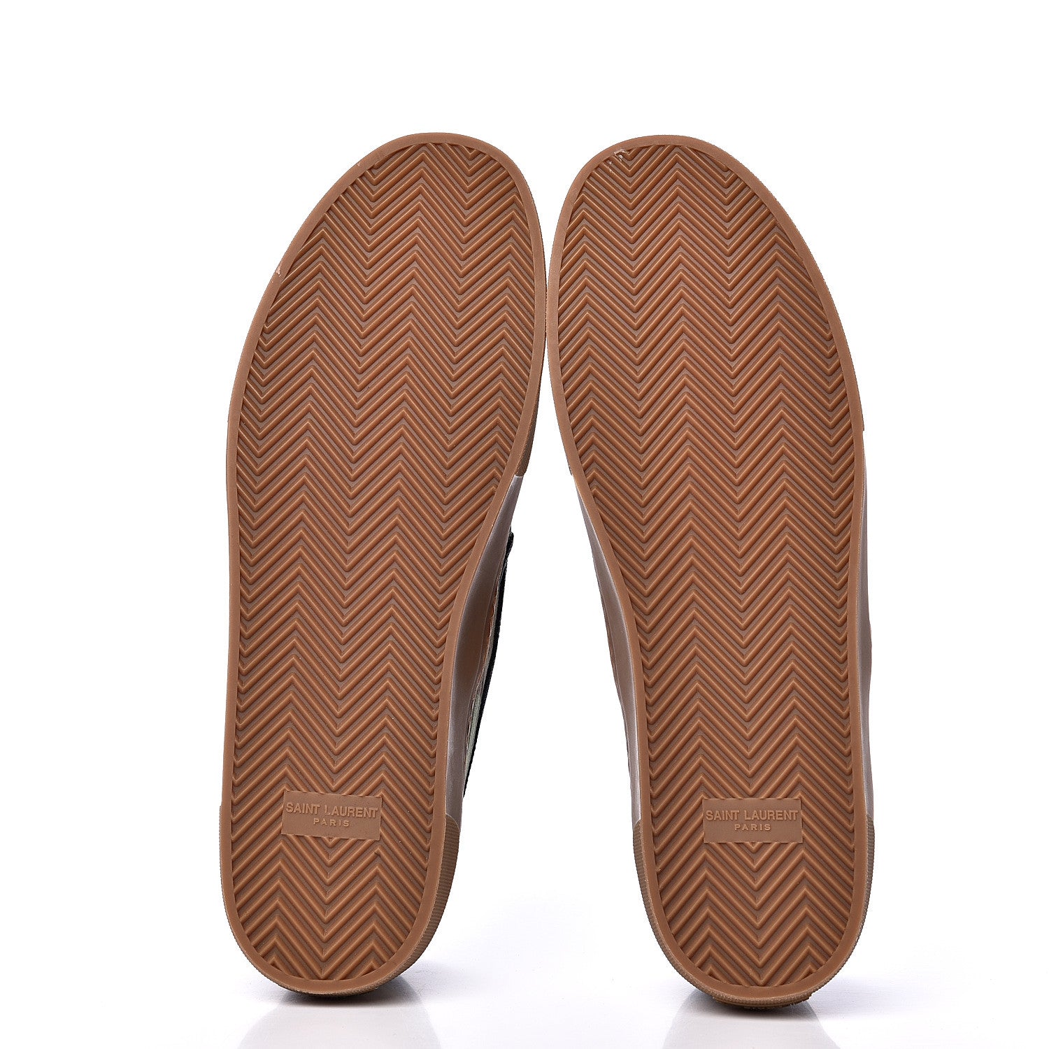 Saint Laurent Canvas Camouflage Mens Venice Slip On Sneakers 47 Kaki 6 of 9