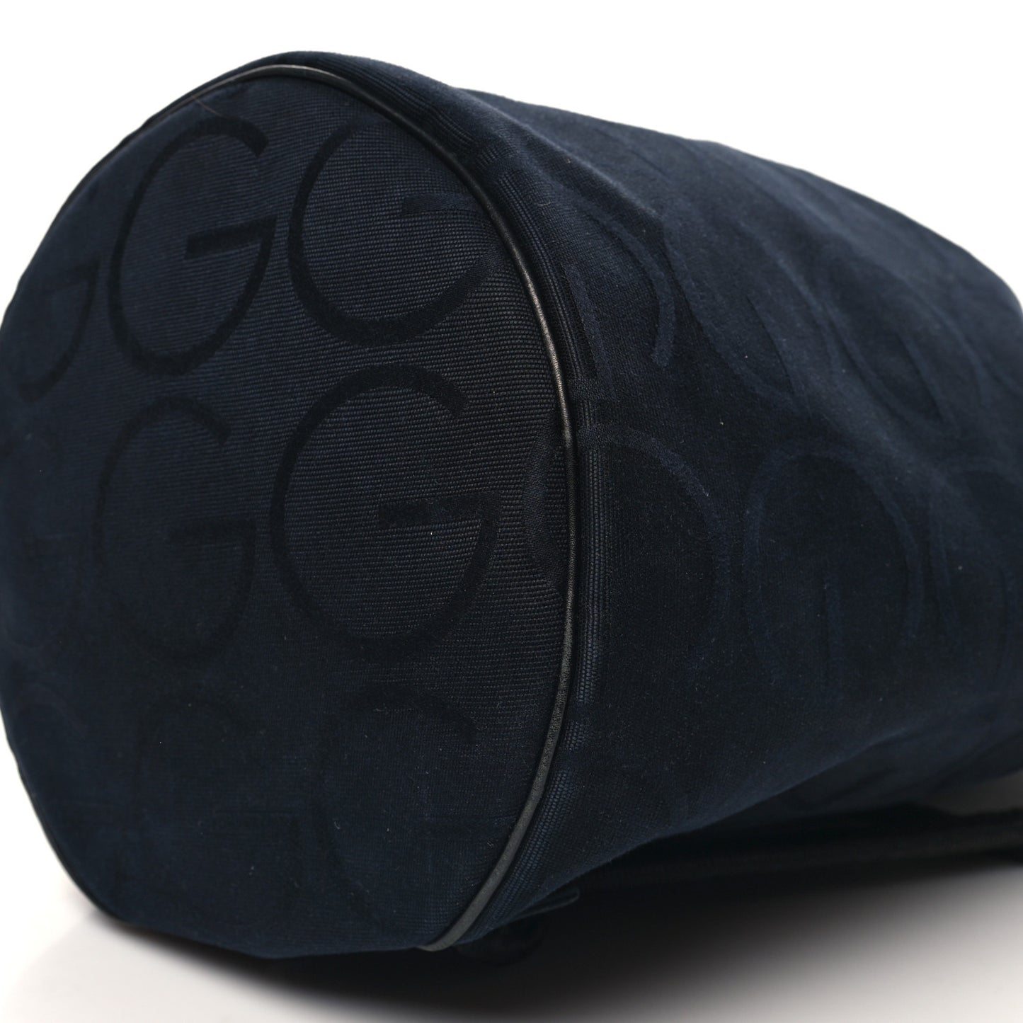Nylon G Drawstring Sling Backpack Navy Blue