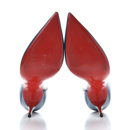 Christian Louboutin Shiny Nappa Iriza 100 Pumps 39.5 Espadon 5 of 9