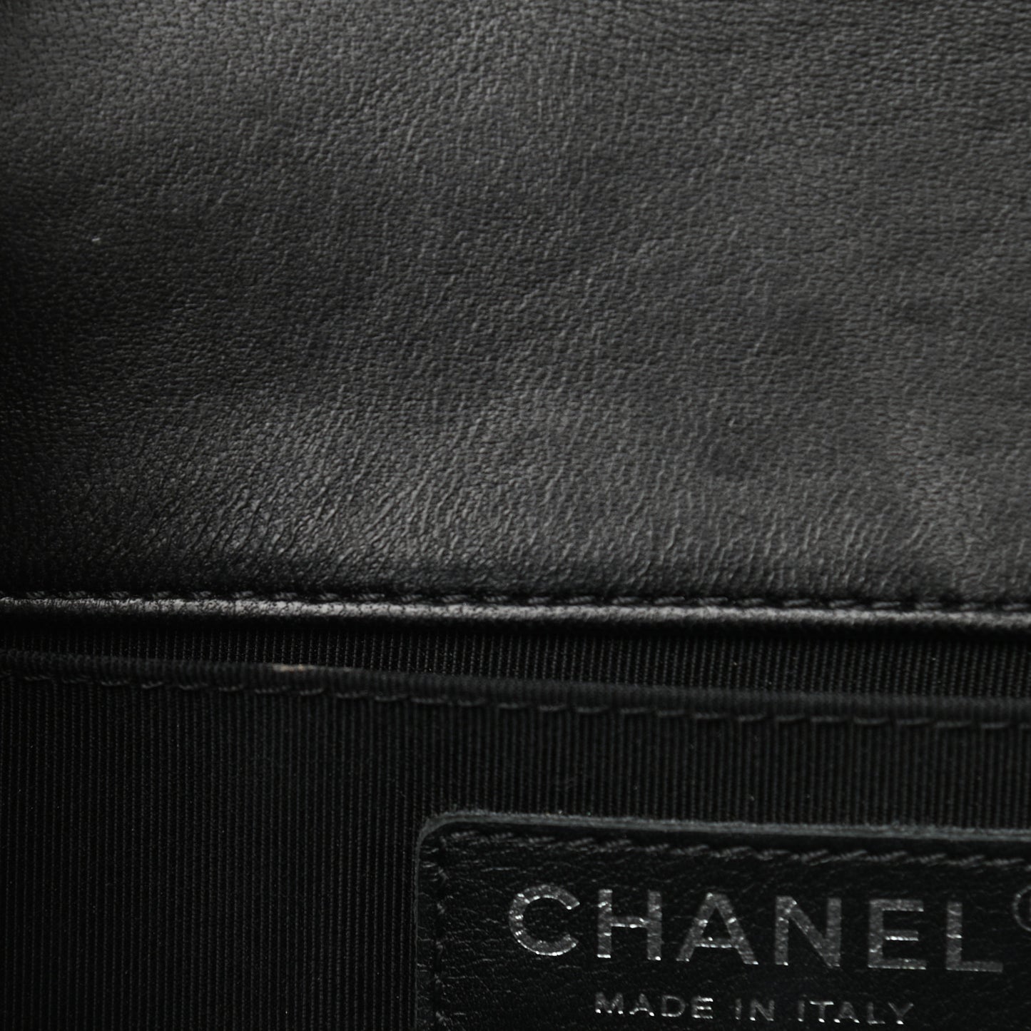Calfskin Quilted Medium Boy Flap Black