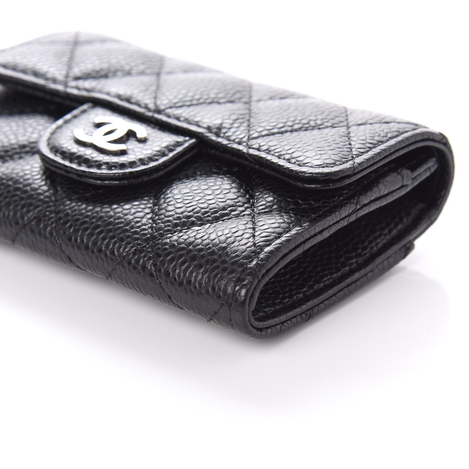 Chanel Caviar Quilted Flap Card Holder Wallet Black 7 of 11
