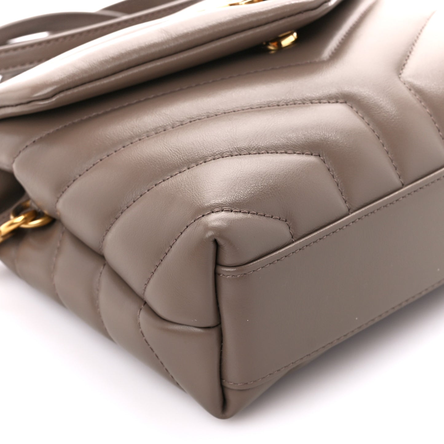 Calfskin Y Quilted Monogram Toy Loulou Crossbody Bag Taupe