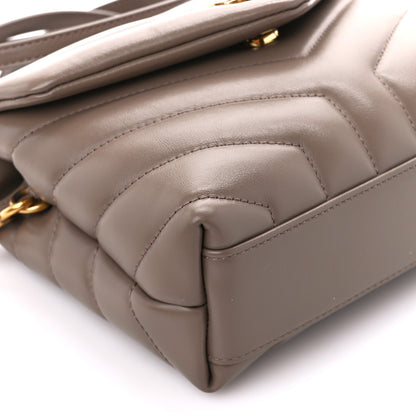 Saint Laurent Calfskin Y Quilted Monogram Toy Loulou Crossbody Bag Taupe 10 of 11