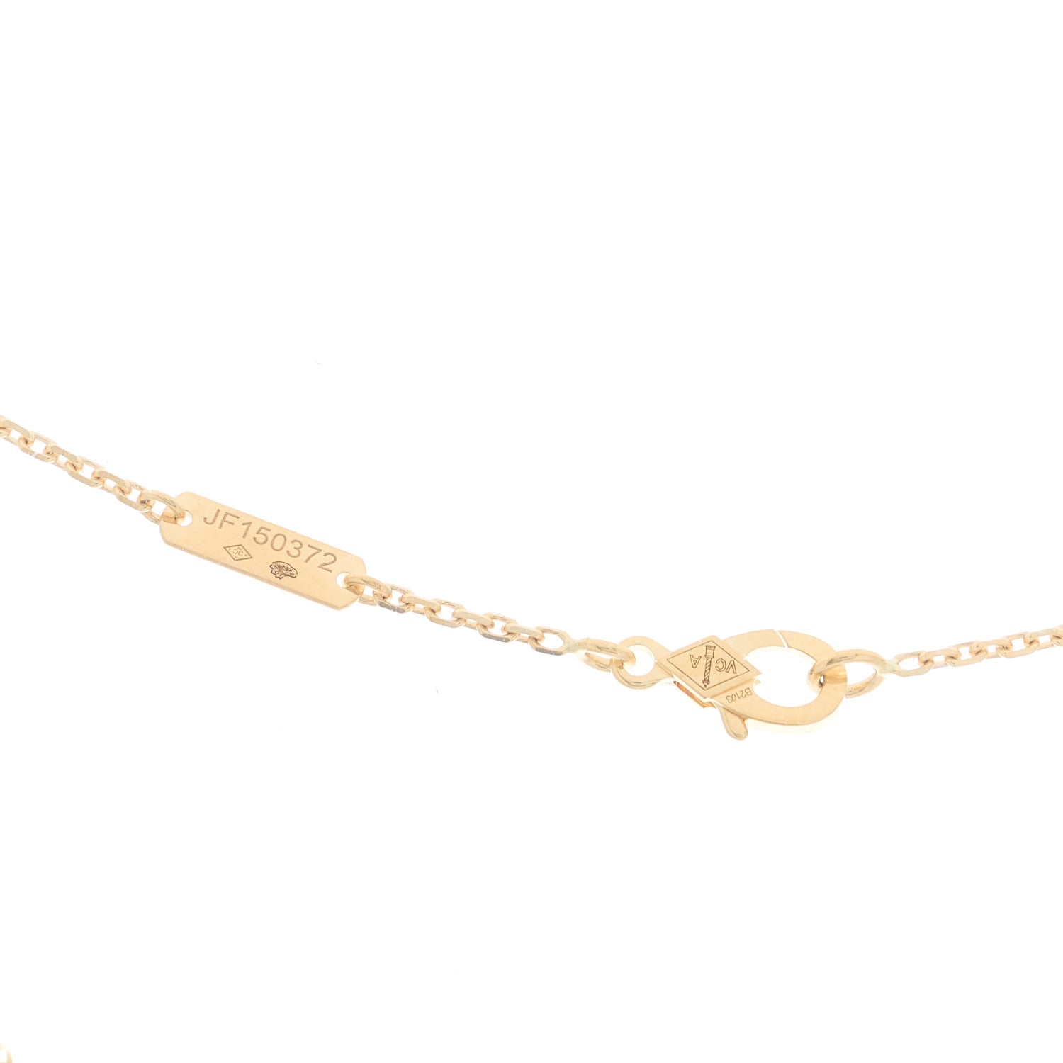 Van Cleef & Arpels 18K Yellow Gold Black Onyx Vintage Alhambra Pendant Necklace 4 of 6