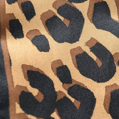 Louis Vuitton Silk Leopard Bandeau Scarf Marron 5 of 5
