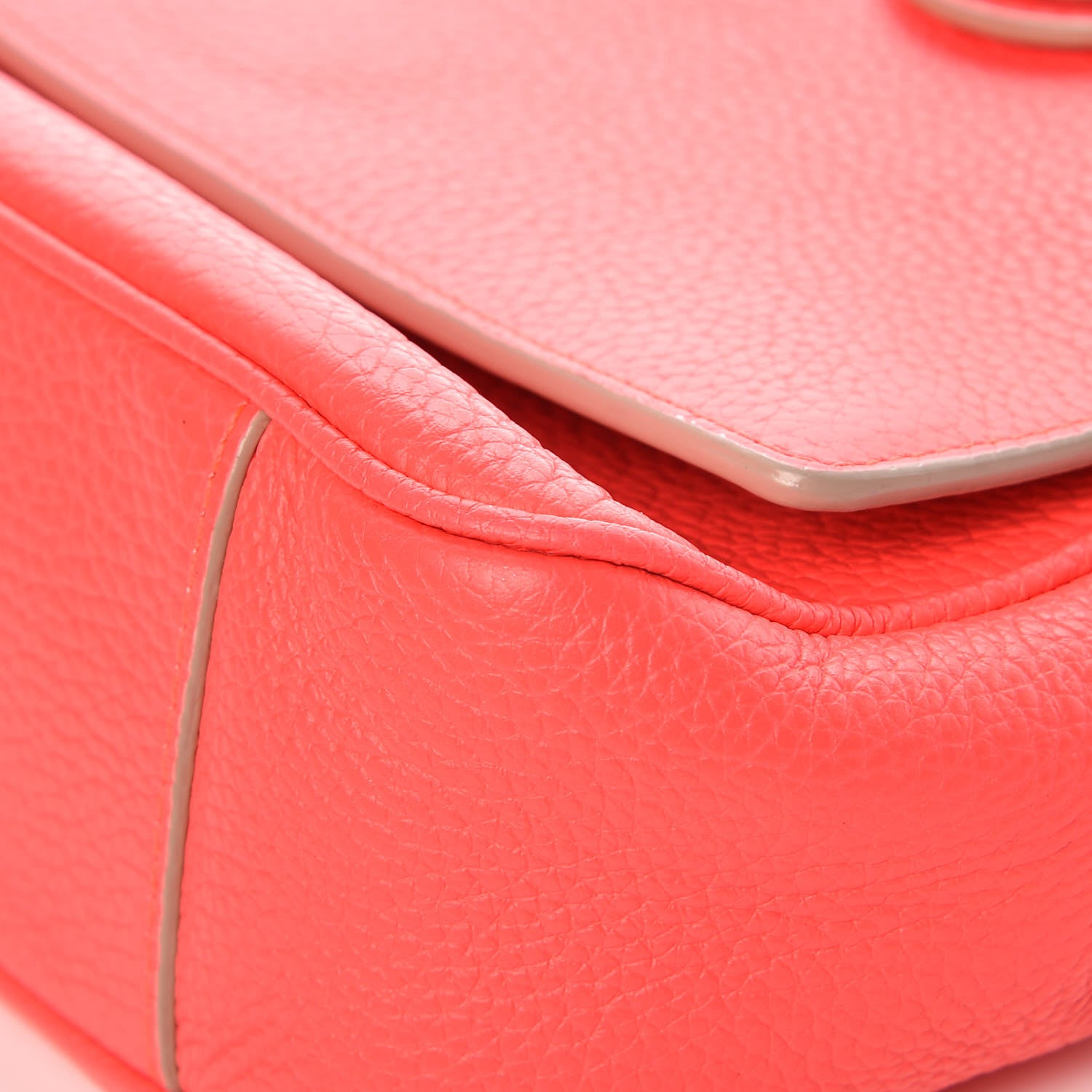 Christian Dior Bullcalf Mini Be Dior Satchel Fluorescent Goji Pink 16 of 19