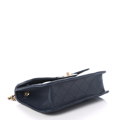 Chanel Caviar Quilted Medium Sweet Classic Flap Navy Blue 4 of 9