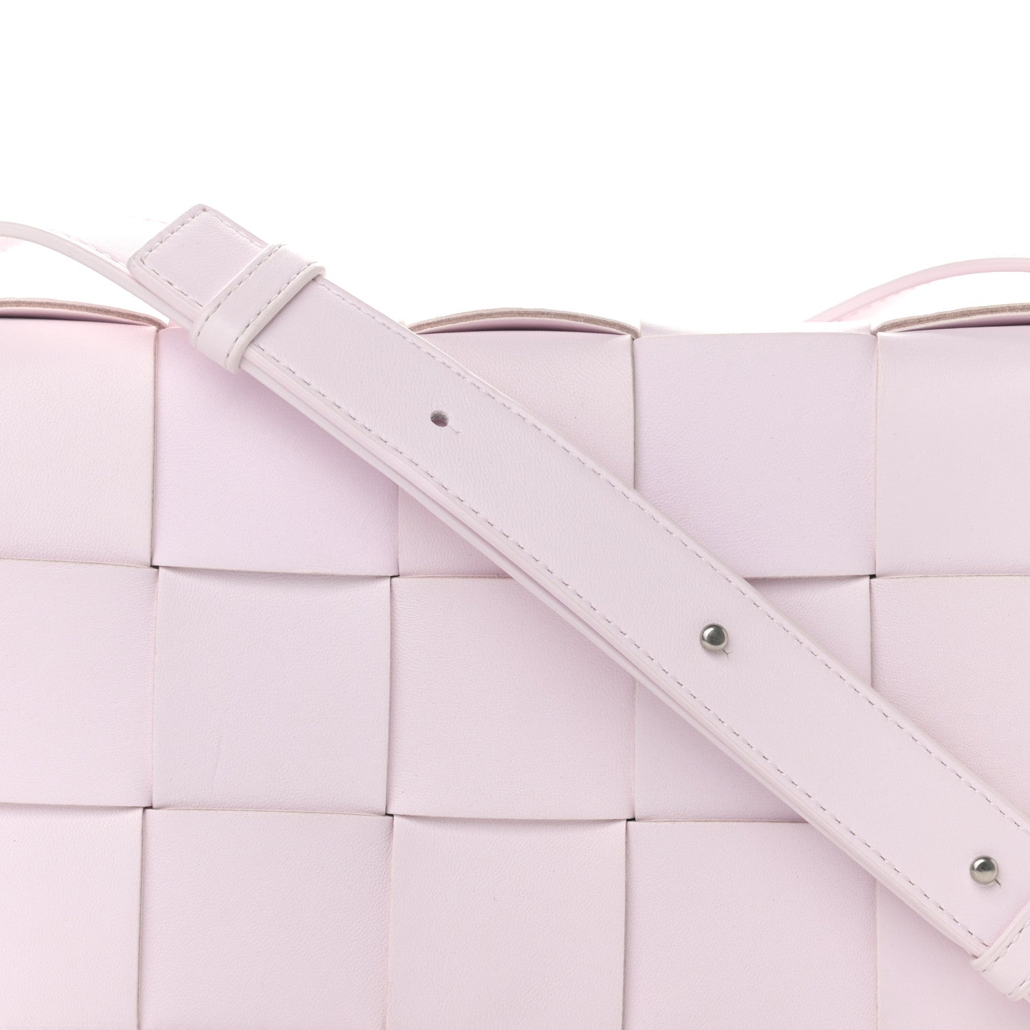Bottega Veneta Lambskin Maxi Intrecciato Cassette Crossbody Bag Bliss Washed 8 of 12