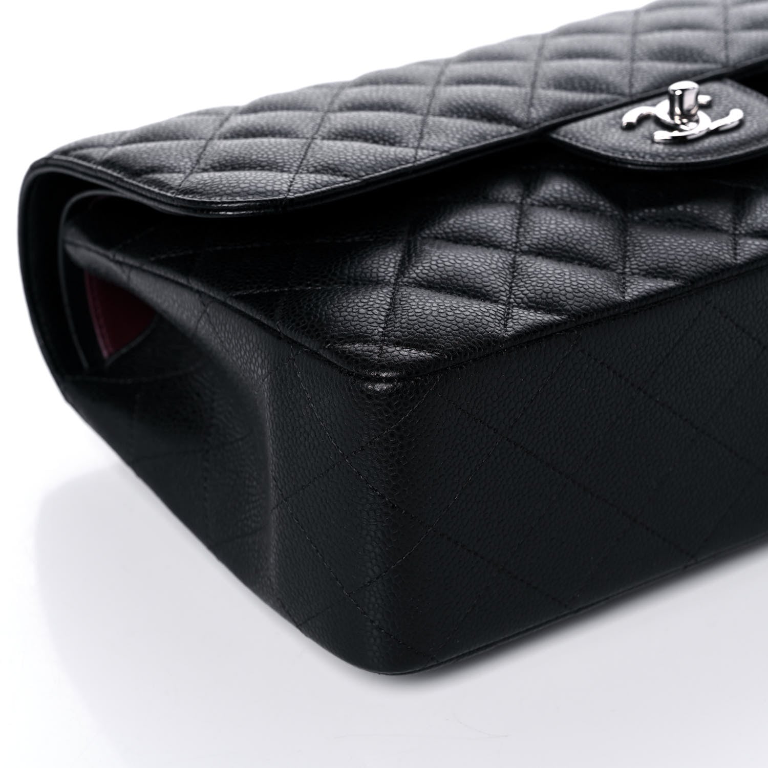 Chanel Caviar Quilted Jumbo Double Flap Black 10 of 12