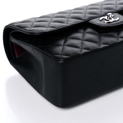 Chanel Caviar Quilted Jumbo Double Flap Black 10 of 12