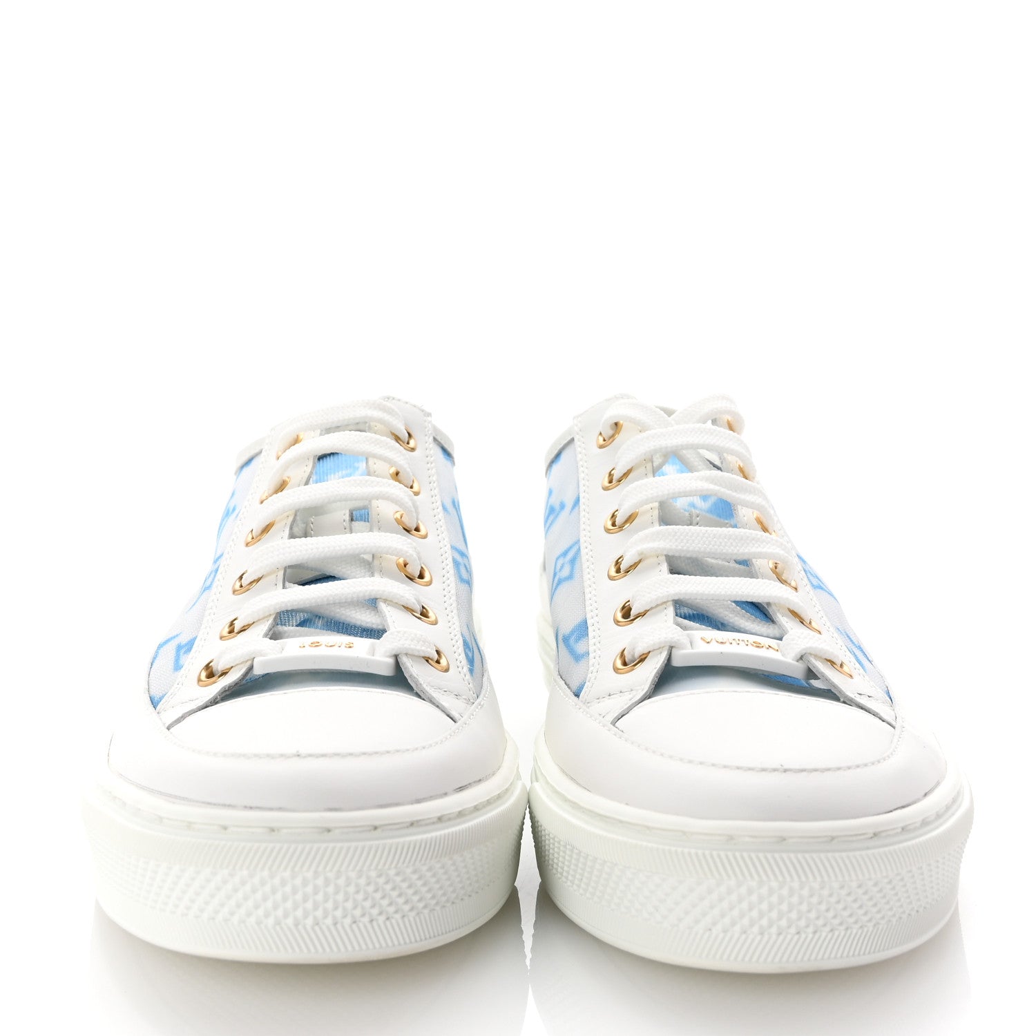 Louis Vuitton Technical Fabric Calfskin Monogram Stellar Sneakers 37 Blue 3 of 9