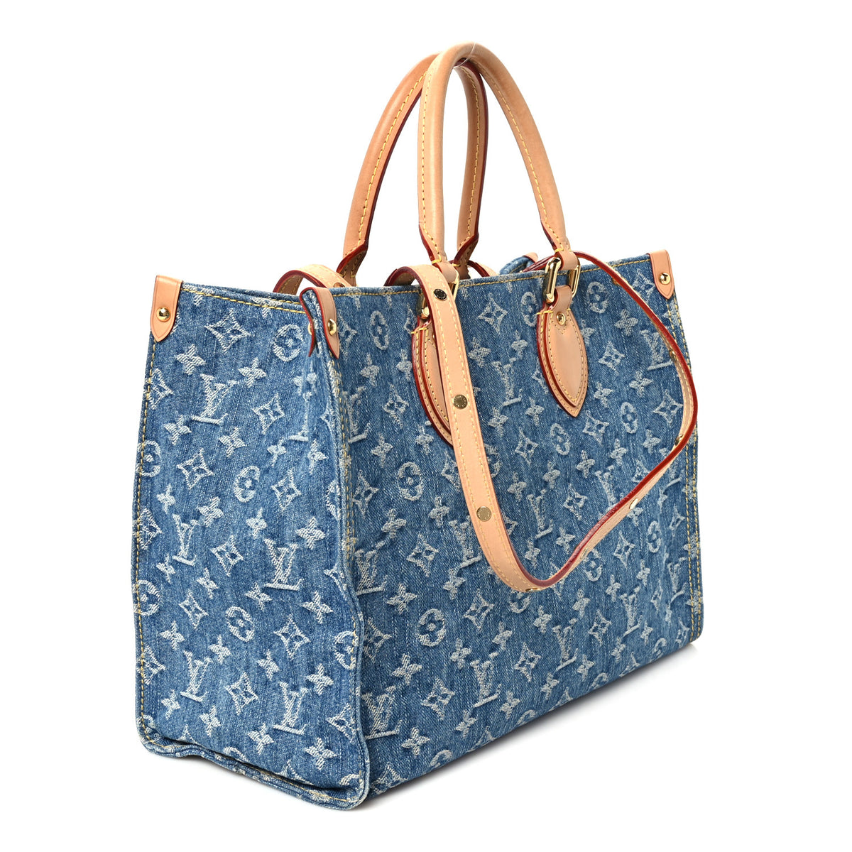 Monogram Denim Onthego MM Blue