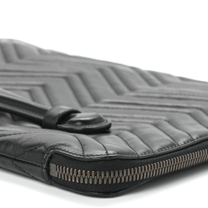 Gucci Calfskin Matelasse GG Marmont Portfolio Clutch Black 12 of 12