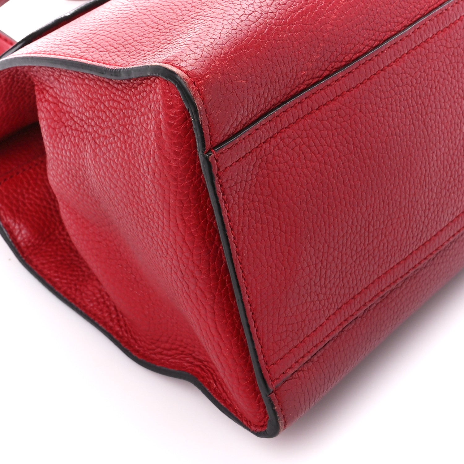 Gucci Calfskin Small GG Marmont Top Handle Bag Vulcanic Red 11 of 14