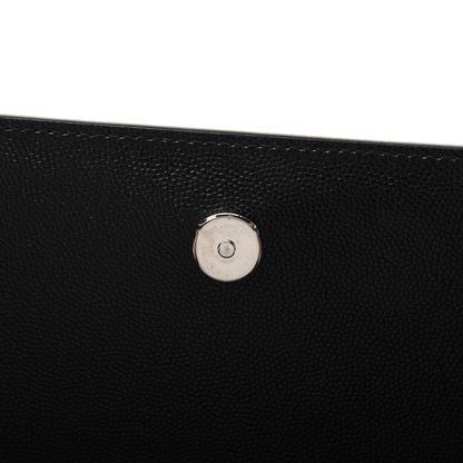 Saint Laurent Grain De Poudre Large Classic Monogram Kate Satchel Black 11 of 15