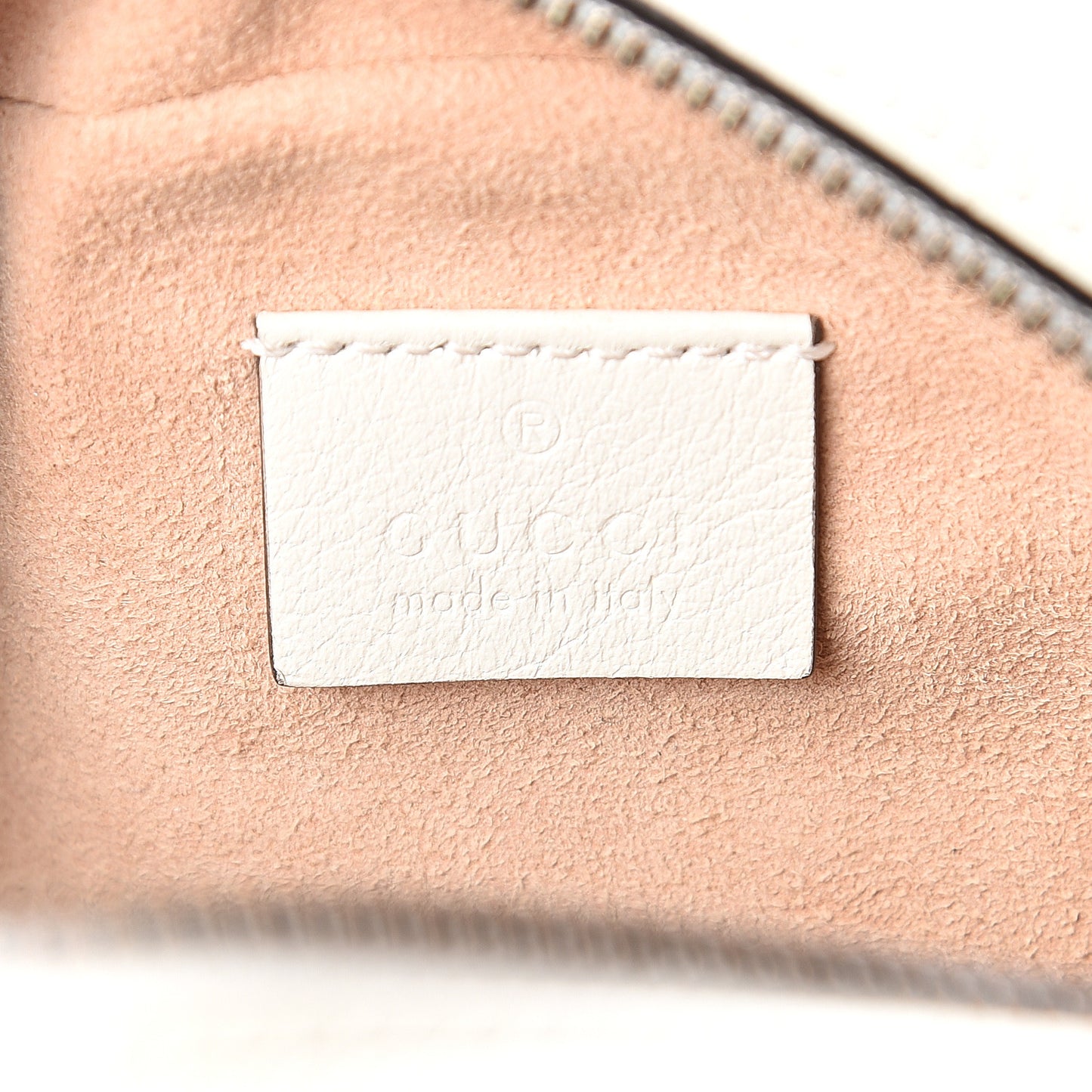 Calfskin Matelasse Mini GG Marmont Round Shoulder Bag White