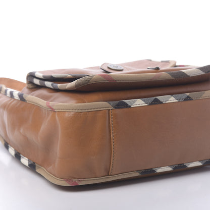 Burberry Calfskin Nova Check Shoulder Bag Tan 15 of 16