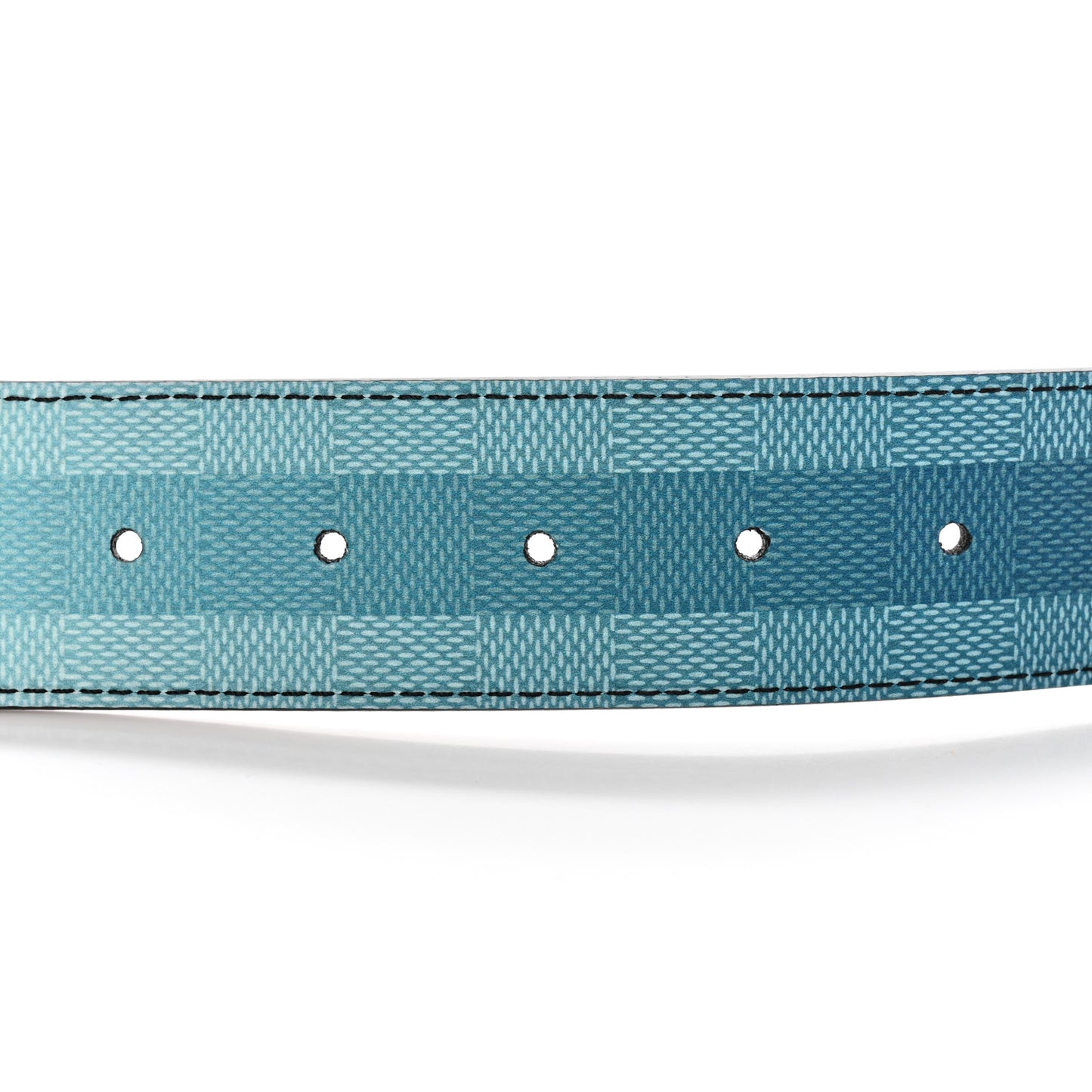Damier Stripes 40MM LV Initiales Reversible Belt 85/34 Sky Blue