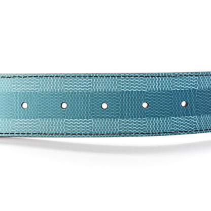 Louis Vuitton Damier Stripes 40MM LV Initiales Reversible Belt 85/34 Sky Blue 5 of 8