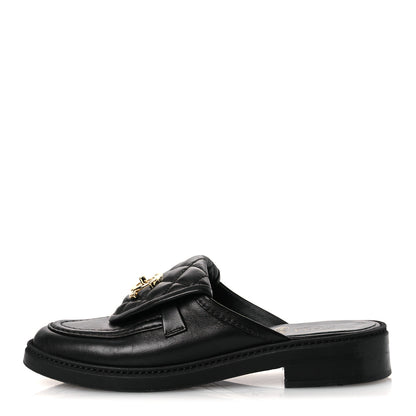 Chanel Lambskin Quilted CC Turnlock Mules 36.5 Black 1 of 10