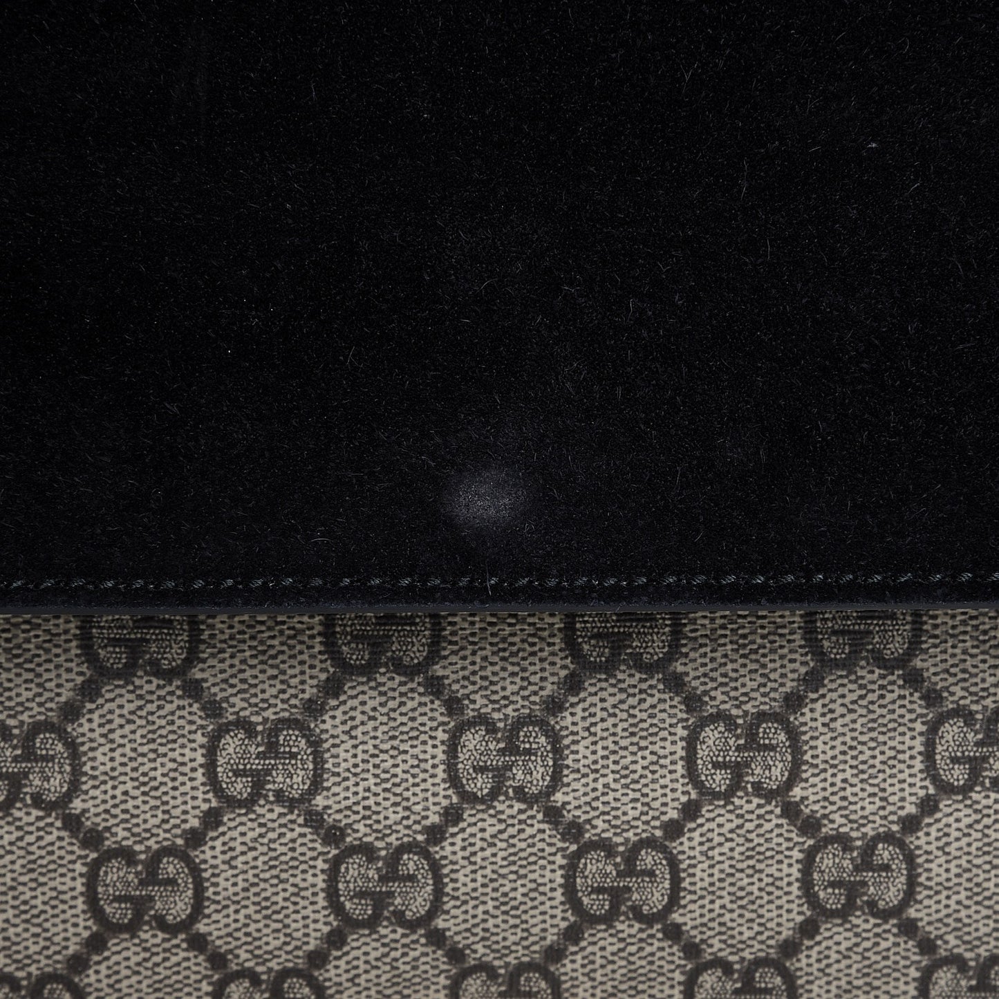 GG Supreme Monogram Medium Dionysus Shoulder Bag Black