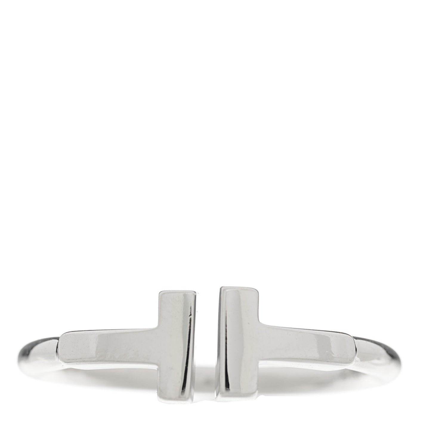 18K White Gold T Wire Ring 52 6