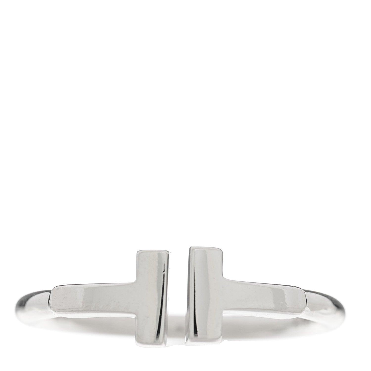 Tiffany 18K White Gold T Wire Ring 52 6 1 of 5
