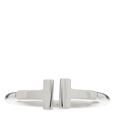 Tiffany 18K White Gold T Wire Ring 52 6 1 of 5