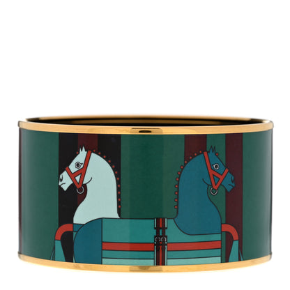 Hermes Enamel Printed Nouveau Rocabar Extra Wide Bracelet 70 Veneneux 1 of 4