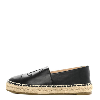 Chanel Lambskin CC Espadrilles 39 Black 1 of 9