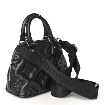 Louis Vuitton Calfskin Bubblegram Alma BB Black 3 of 8