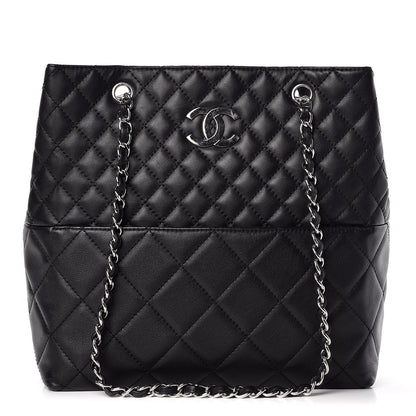 Chanel Calfskin Quilted In The Business North South Tote Black 1 of 15