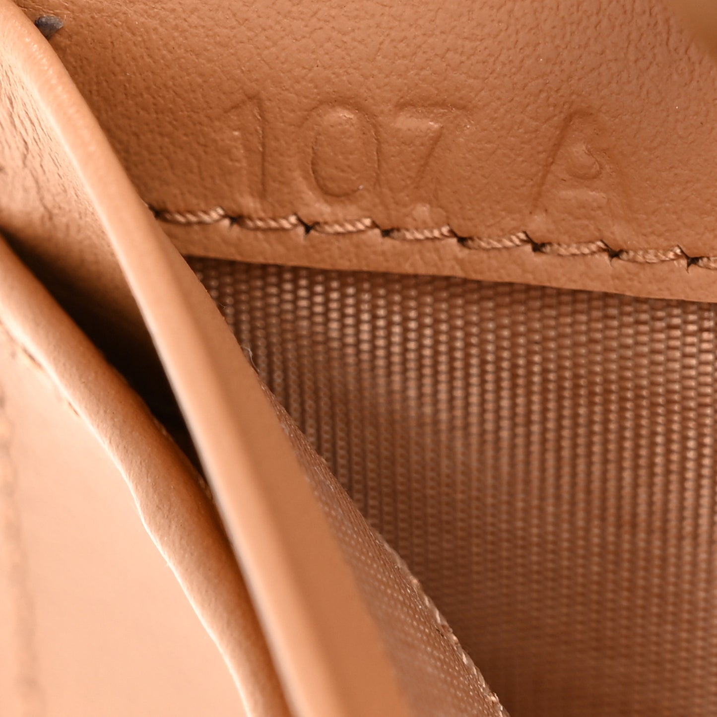 Saffiano Calfskin Large Triangle Continental Wallet Naturale