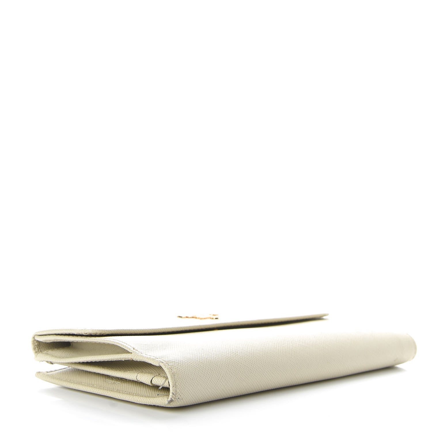 Prada Saffiano Metal Continental Wallet Talco 4 of 9