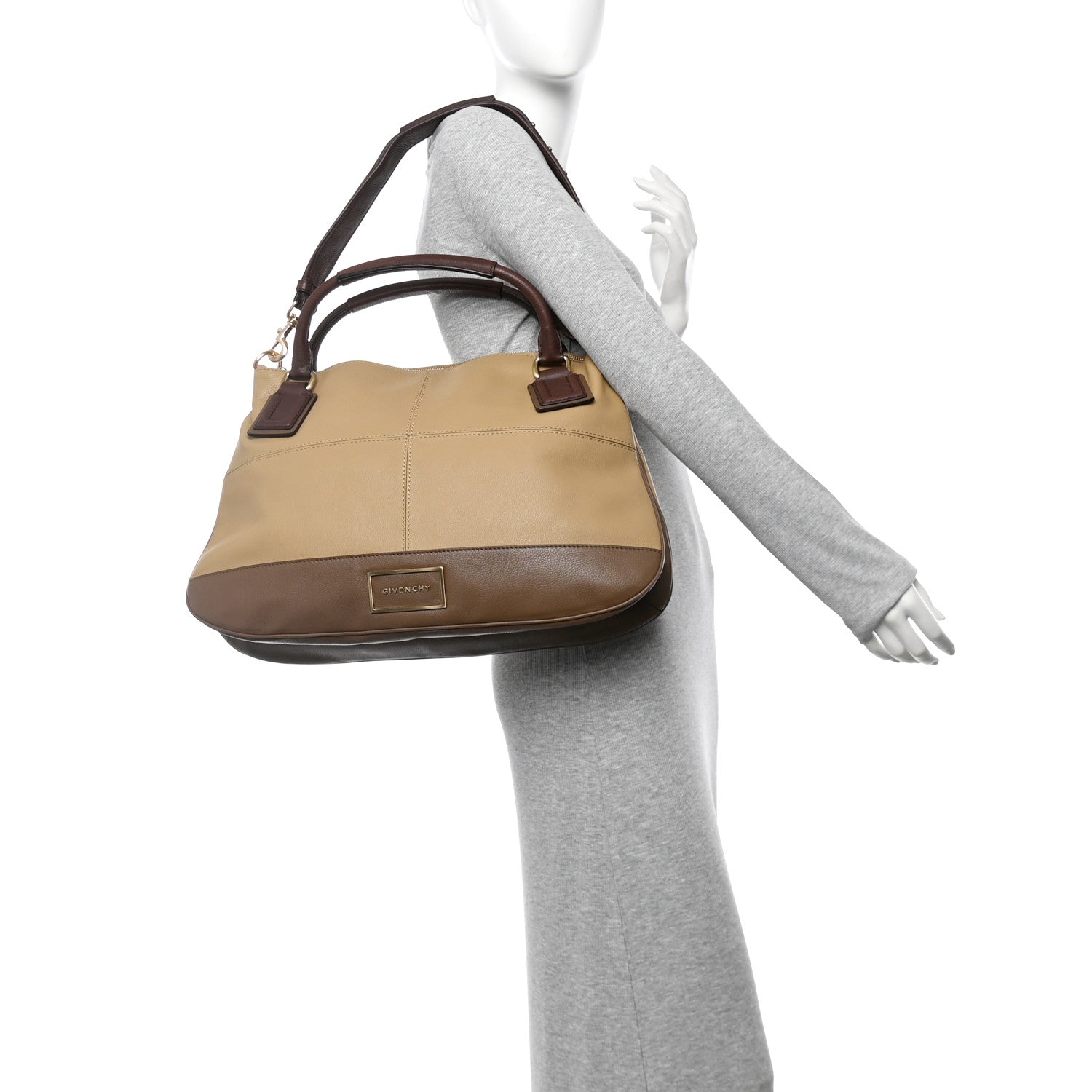 Givenchy Calfskin Double Handles Hobo Brown 2 of 13