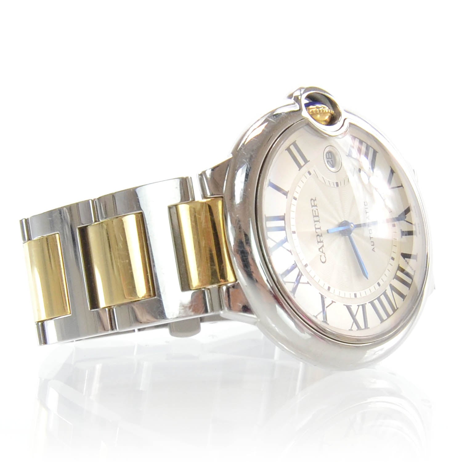 Cartier Stainless Steel 18K Yellow Gold 42mm Ballon Bleu De Automatic Watch 2 of 10