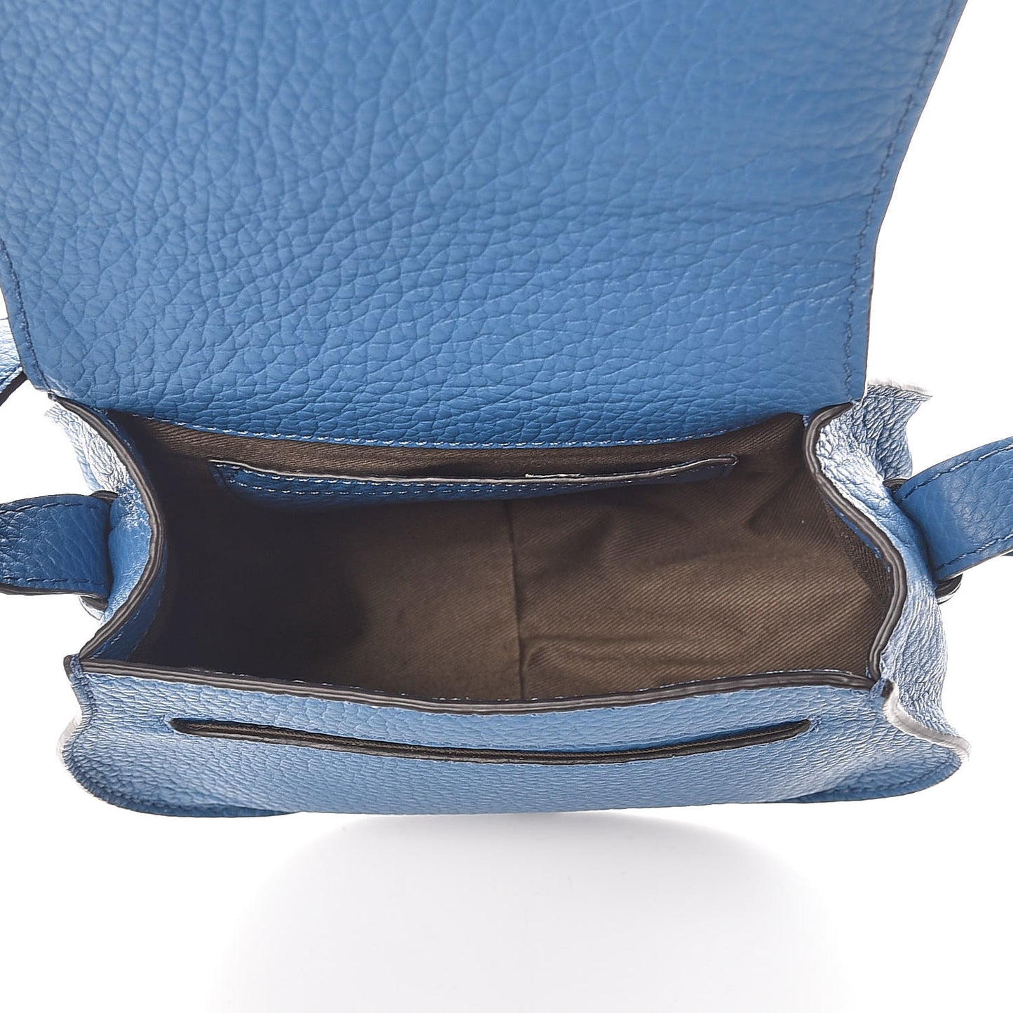 Calfskin Mini Marcie Round Crossbody Bag Smoky Blue