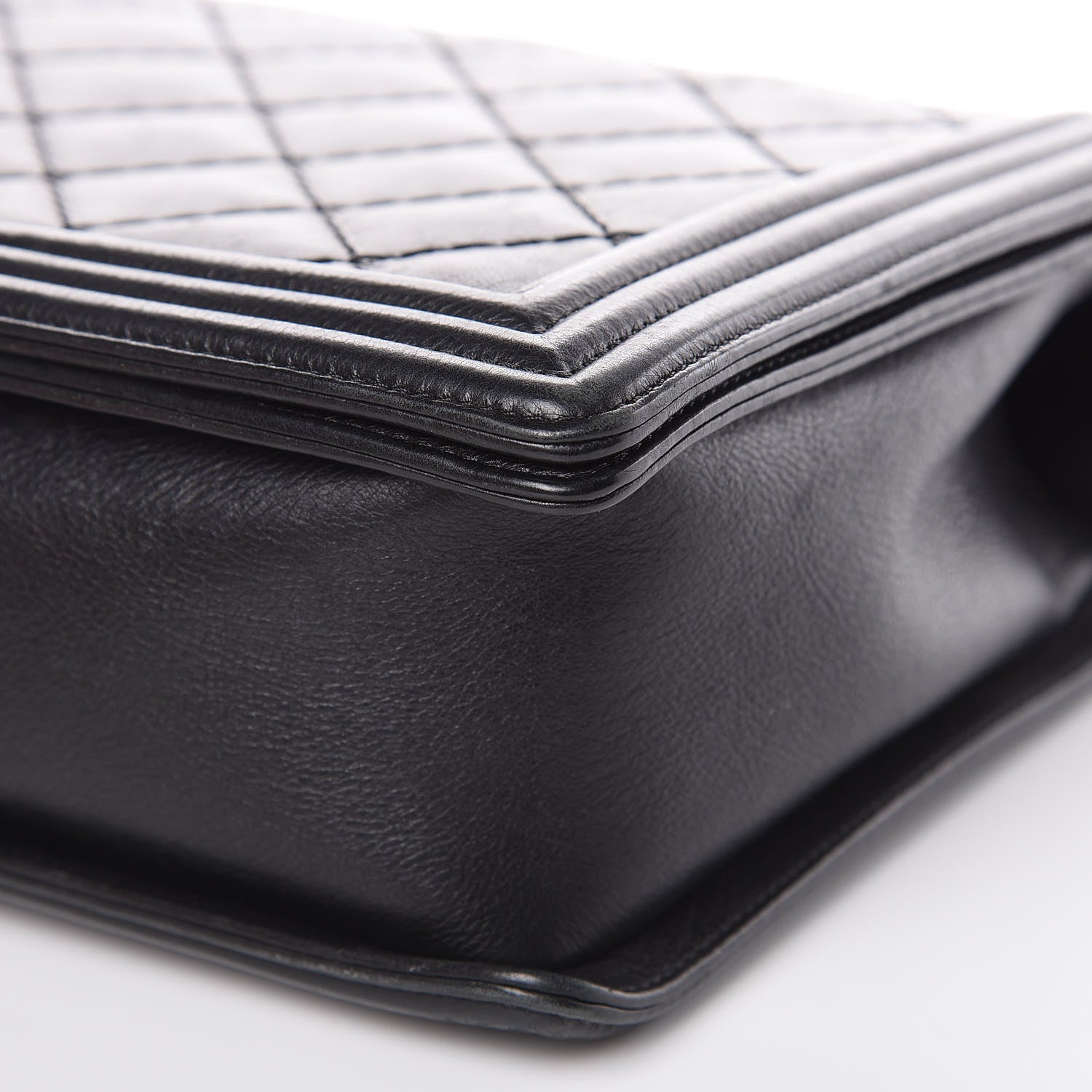 Chanel Calfskin Double Stitch Large Boy Flap Black 10 of 15