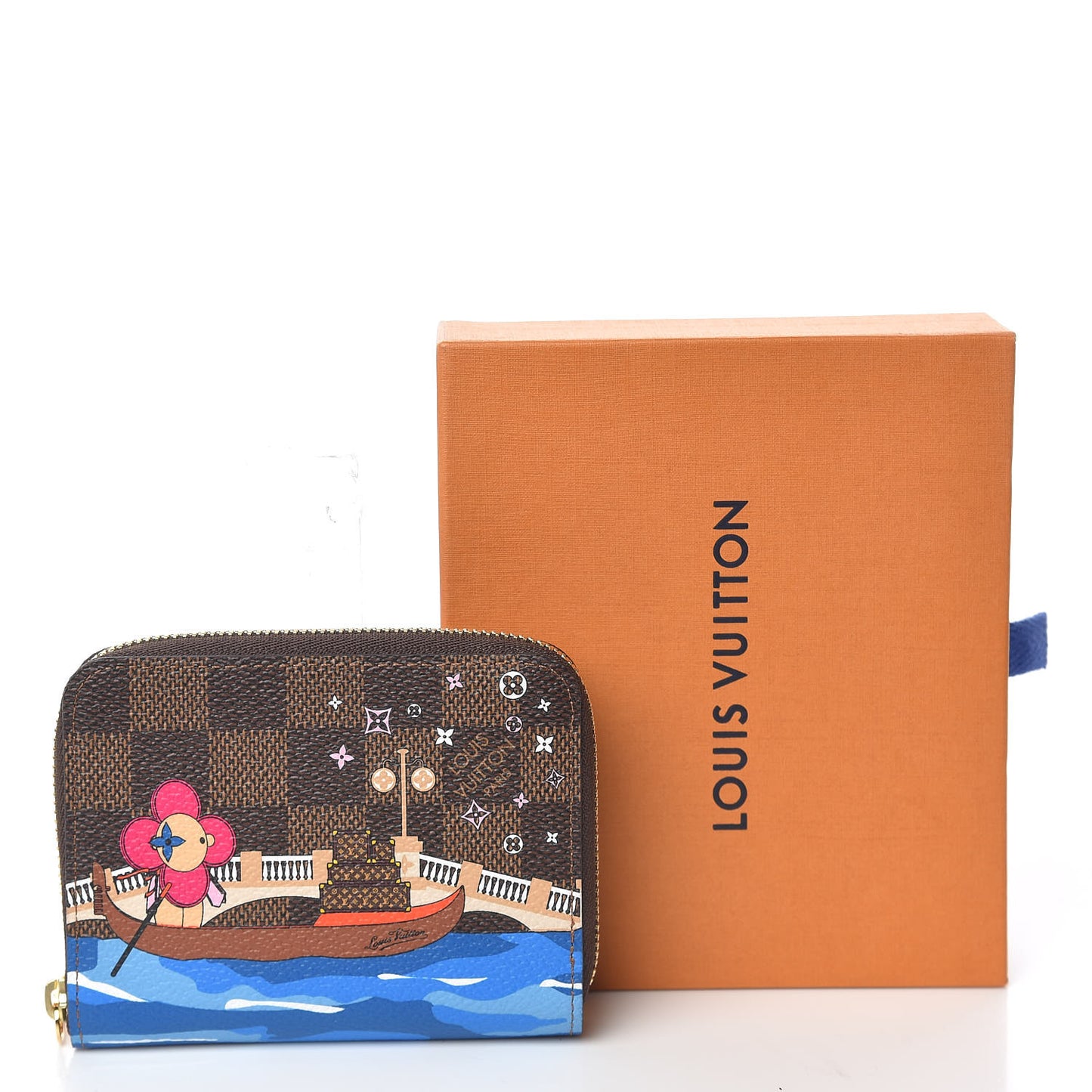 Damier Ebene 2019 Christmas Animation Zippy Coin Purse Blue